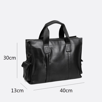 Potter design genuine cowhide leather briefcase with sling