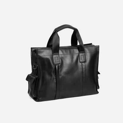 Potter design genuine cowhide leather briefcase with sling