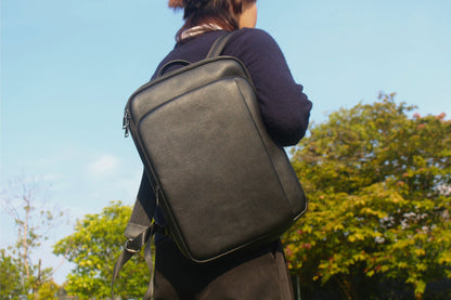 2 in 1 genuine cowhide leather backpack
