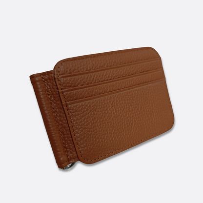 Genuine cowhide leather money clip wallet v2