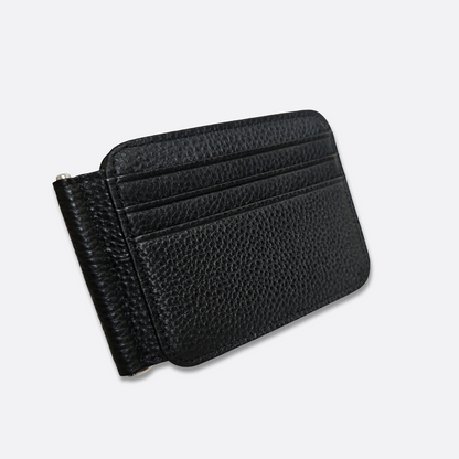 Genuine cowhide leather money clip wallet v2