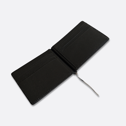 Genuine cowhide leather money clip wallet