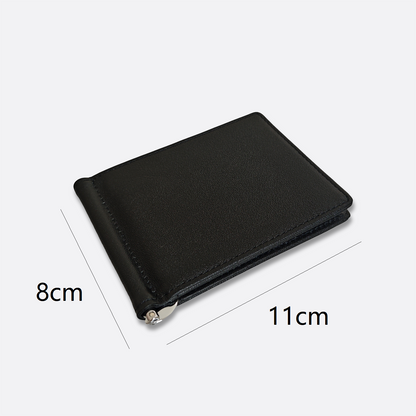 Genuine cowhide leather money clip wallet