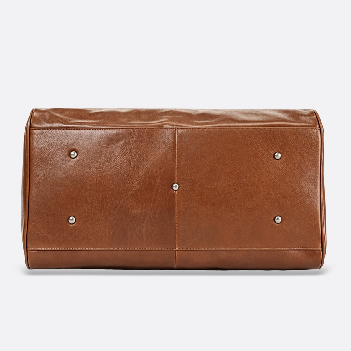Genuine cowhide leather duffel travel bag with luggage sleeve
