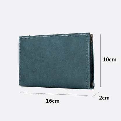 Genuine cowhide leather passport holder travel pouch with snap button