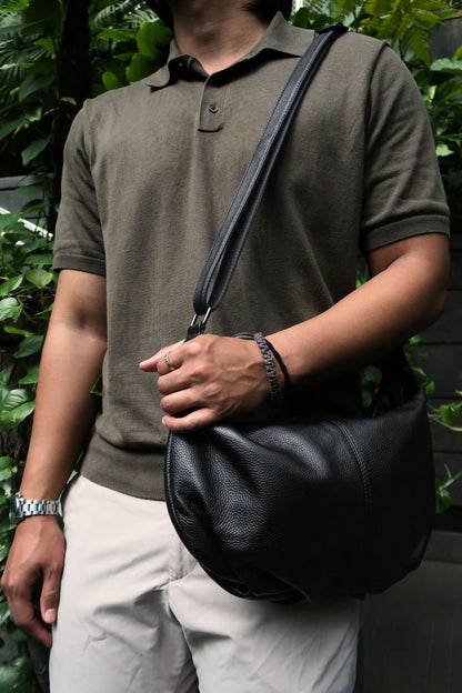 Poches V3 design genuine cowhide leather bag