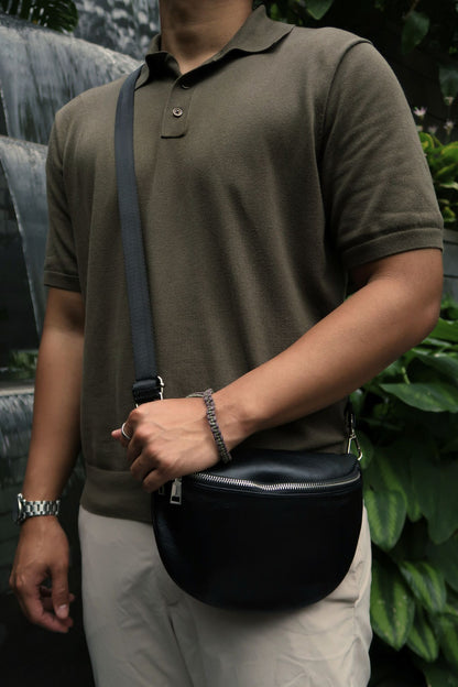 Vesny V3 design genuine cowhide leather waist/sling bag