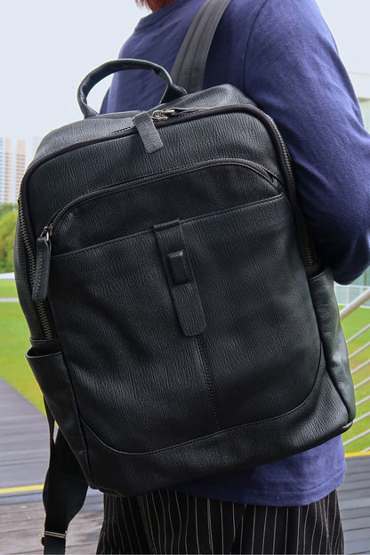 Snap V2 design genuine cowhide leather backpack