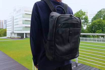 Snap V2 design genuine cowhide leather backpack
