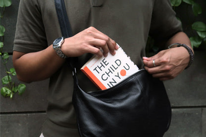 Poches V3 design genuine cowhide leather bag