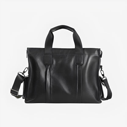 Potter design genuine cowhide leather briefcase with sling