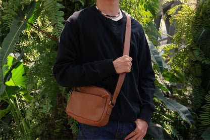 Murca V2 design genuine cowhide leather sling bag