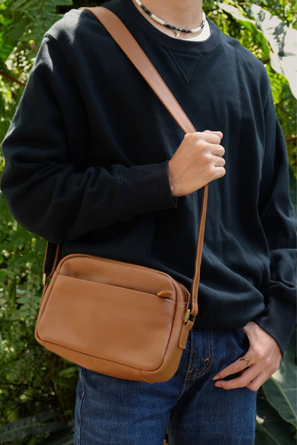 Murca V2 design genuine cowhide leather sling bag