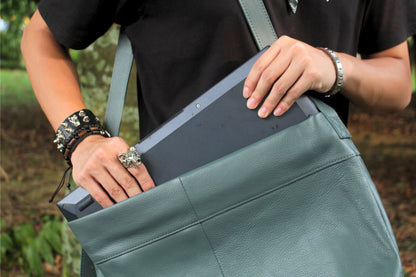 Messenger V4 design genuine cowhide leather sling bag