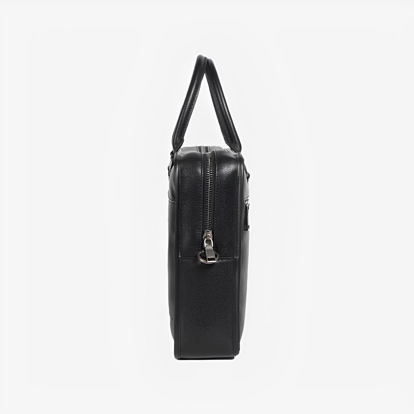 Zip design genuine cowhide leather travel briefcase with sling