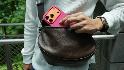 Tilo V3 design genuine cowhide leather sling bag