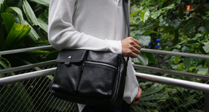 Davel V3 design genuine cowhide leather sling bag