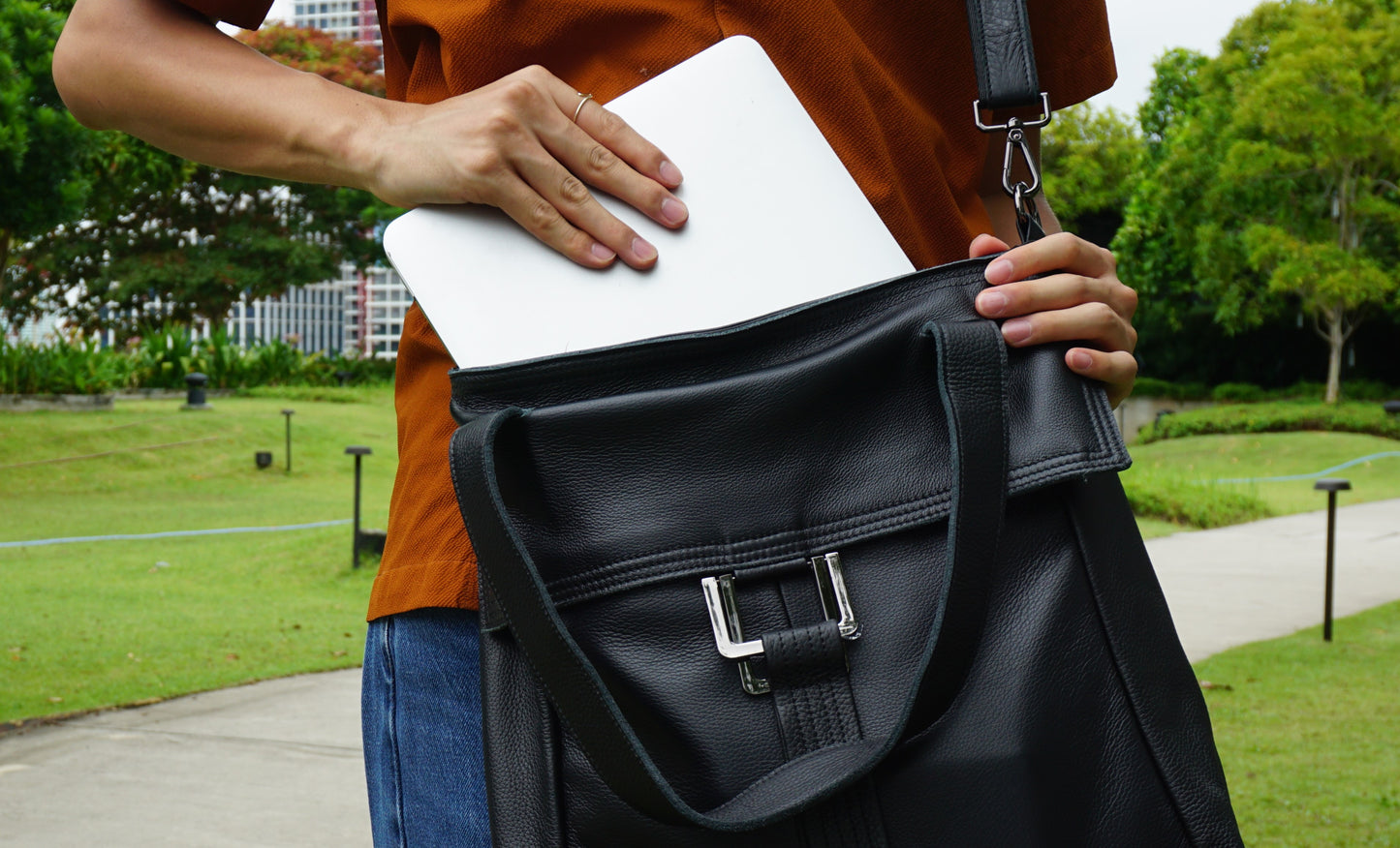 Cate design genuine cowhide leather bag