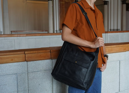 Reza V2 design genuine cowhide leather bag