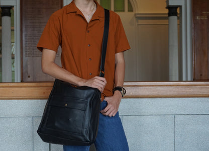 Reza V2 design genuine cowhide leather bag