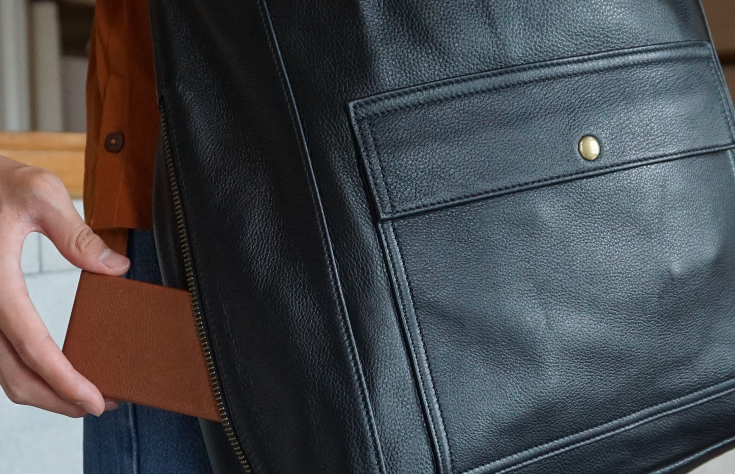 Reza V2 design genuine cowhide leather bag