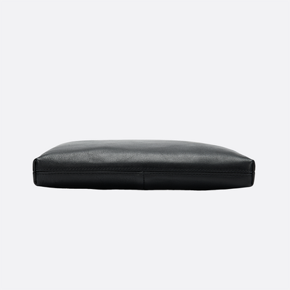 Genuine cowhide leather hand clutch with wrist strap