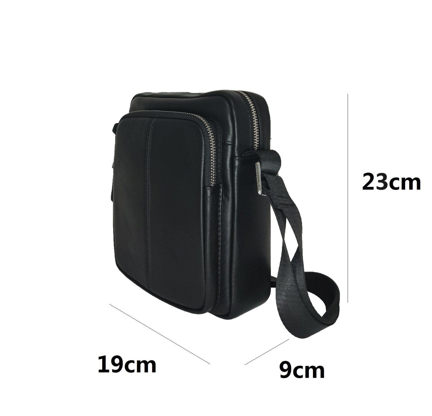 Pouch design genuine cowhide leather sling bag