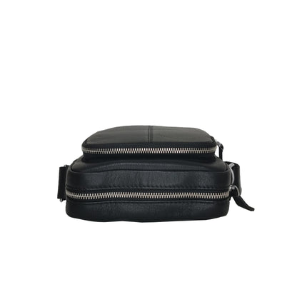 Pouch design genuine cowhide leather sling bag