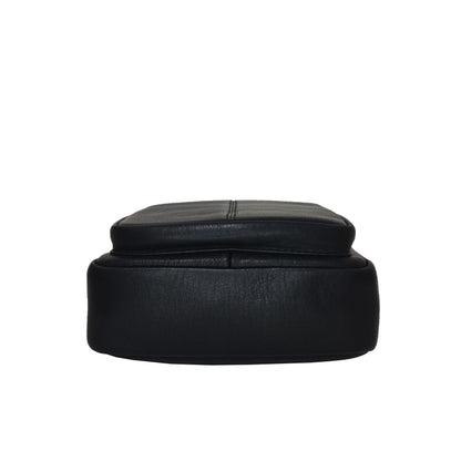 Pouch design genuine cowhide leather sling bag
