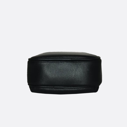Flap design genuine cowhide leather sling bag