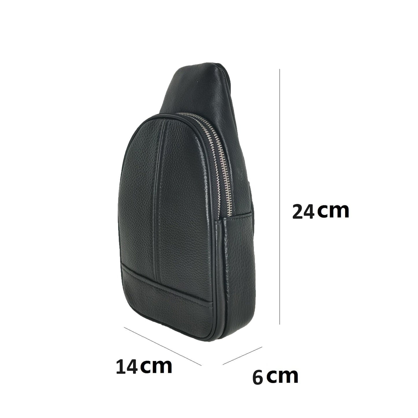 Seam design genuine cowhide leather fanny pack bag