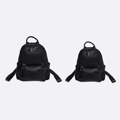 Pouch design genuine cowhide leather backpack
