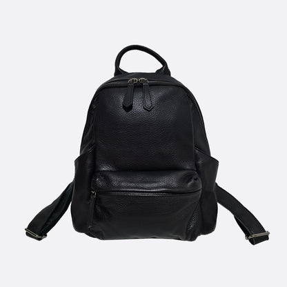 Pouch design genuine cowhide leather backpack