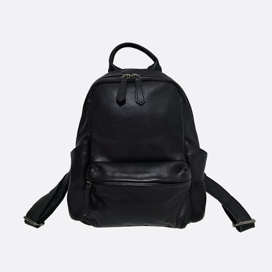 Pouch design genuine cowhide leather backpack