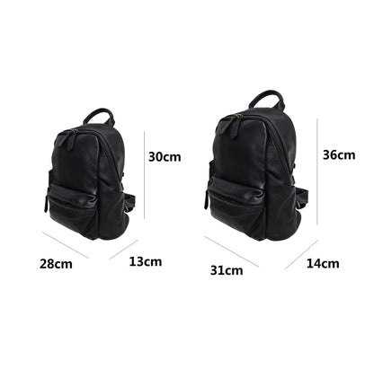Pouch design genuine cowhide leather backpack