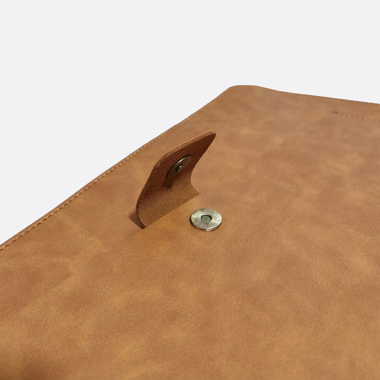 Snap design genuine cowhide leather clutch/laptop sleeve / laptop folio
