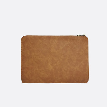 Snap design genuine cowhide leather clutch/laptop sleeve / laptop folio