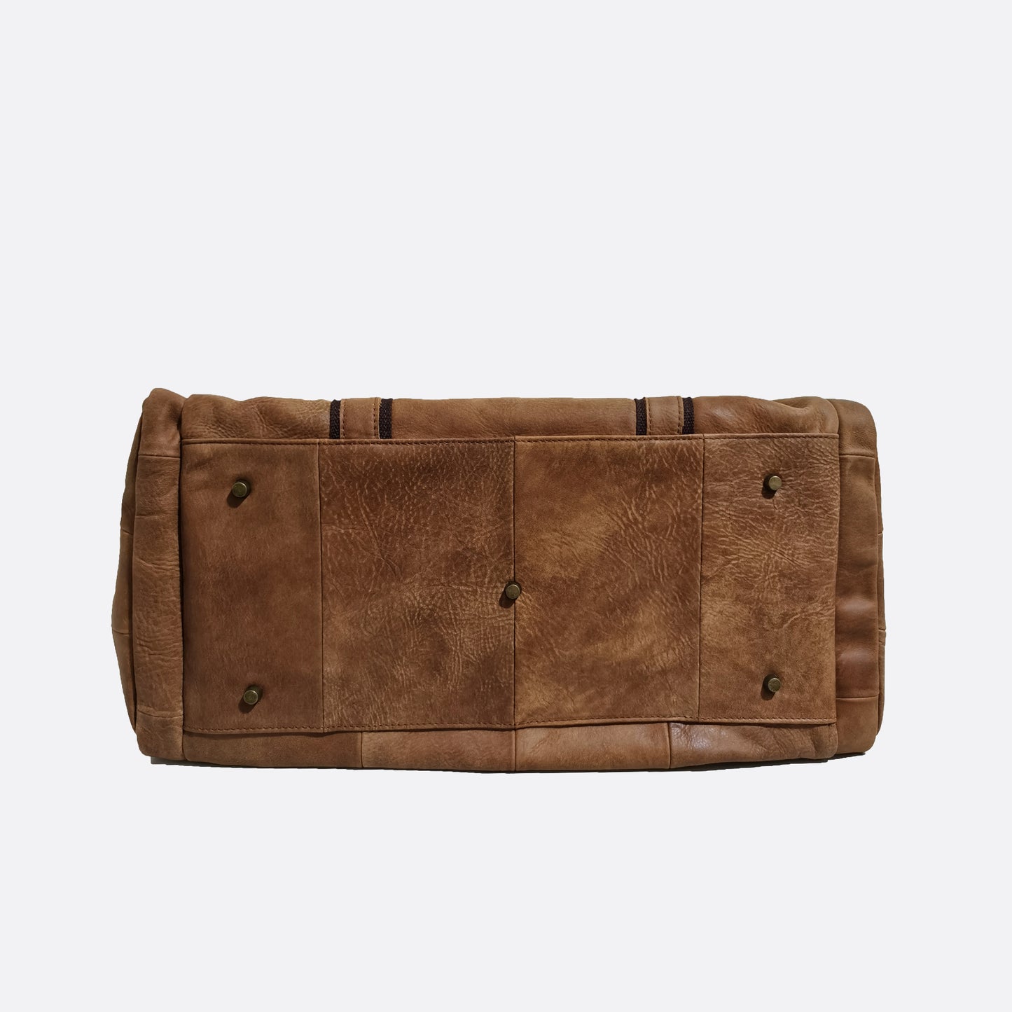 Genuine cowhide leather duffel travel bag