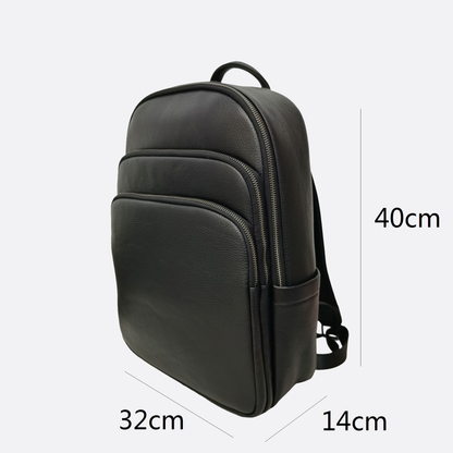 Crescent design genuine cowhide leather backpack