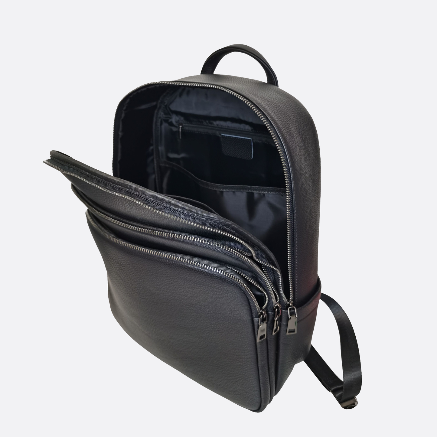 Crescent design genuine cowhide leather backpack
