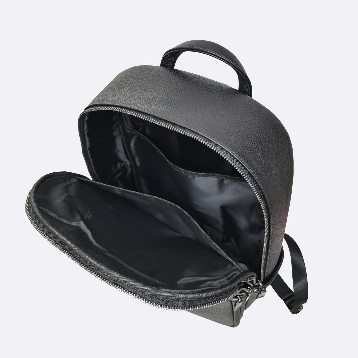 Crescent design genuine cowhide leather backpack