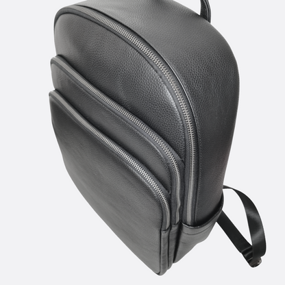 Crescent design genuine cowhide leather backpack