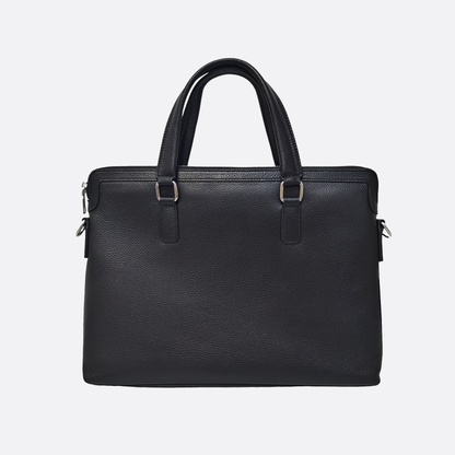 Lev V2 design genuine cowhide leather slim briefcase with sling