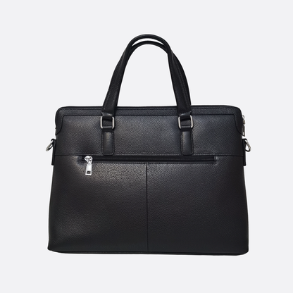 Lev V2 design genuine cowhide leather slim briefcase with sling