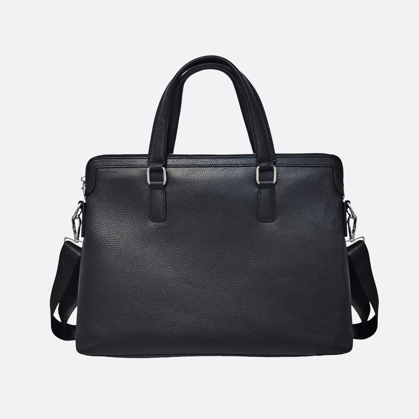 Lev V2 design genuine cowhide leather slim briefcase with sling