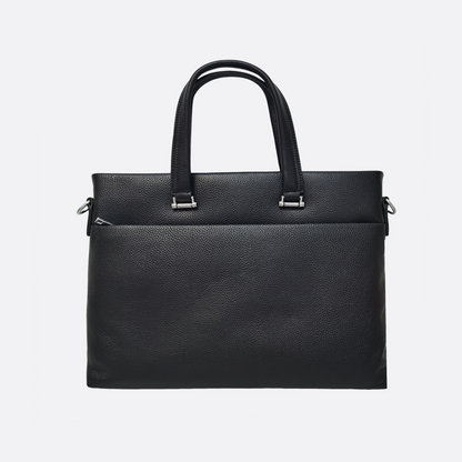 Marcel V2 design genuine cowhide leather slim briefcase with sling