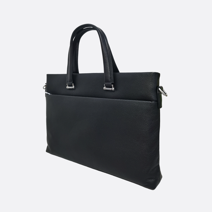 Marcel V2 design genuine cowhide leather slim briefcase with sling
