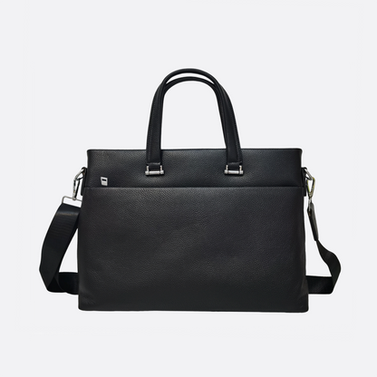 Marcel V2 design genuine cowhide leather slim briefcase with sling