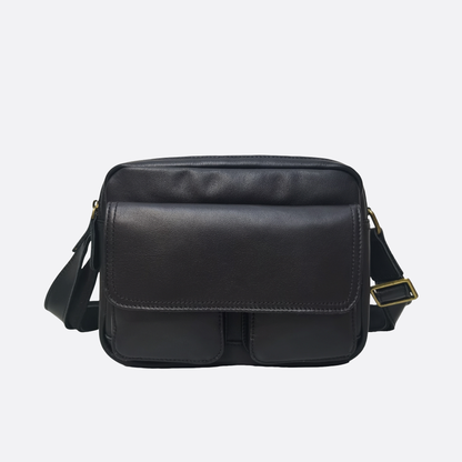 Poches messenger design genuine cowhide leather sling bag