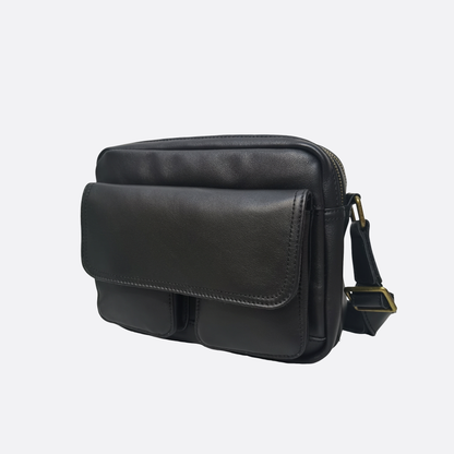 Poches messenger design genuine cowhide leather sling bag